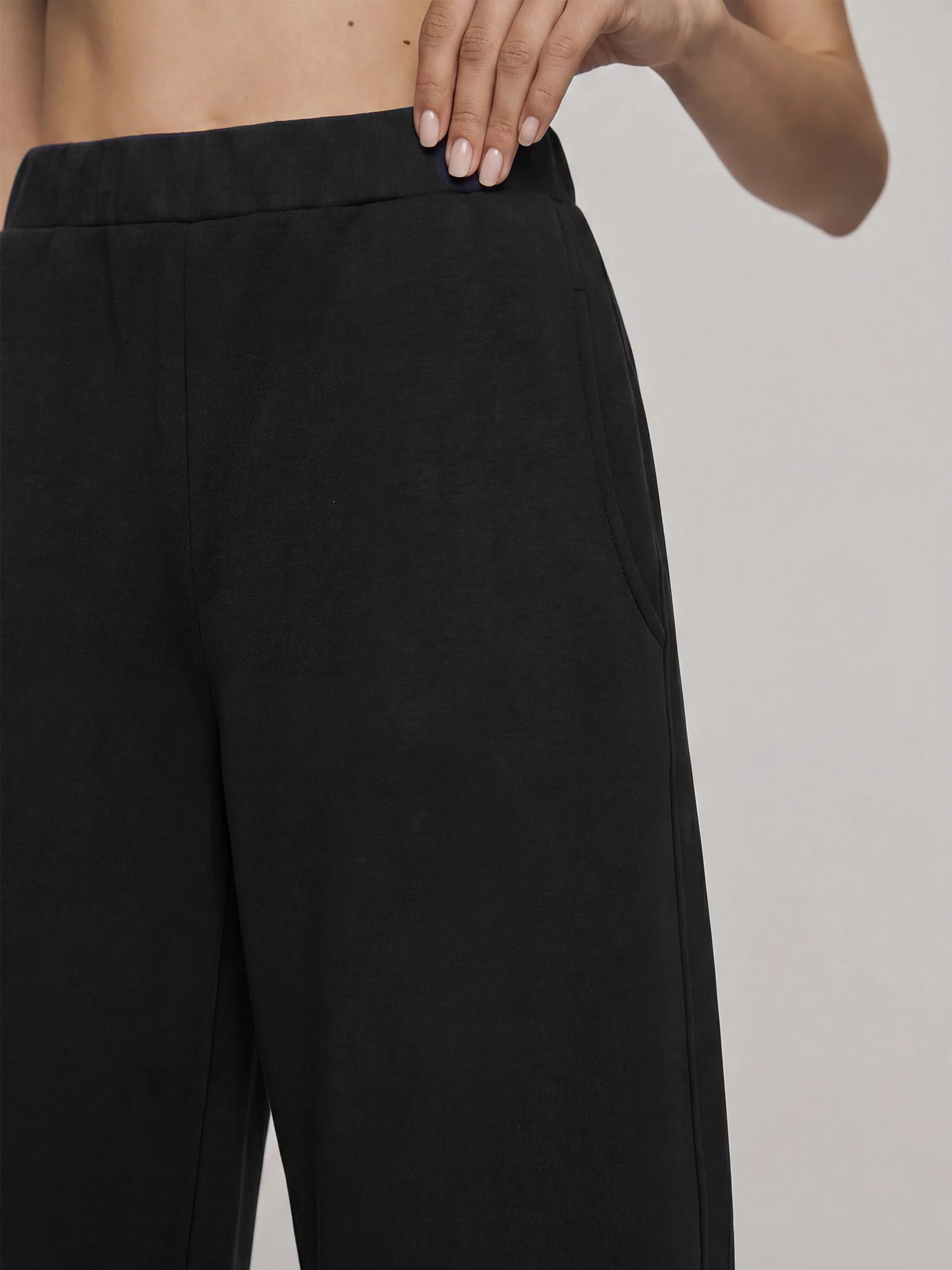 Barrel Leg Pull On Modal Light Weight Scuba Pants - Image 3