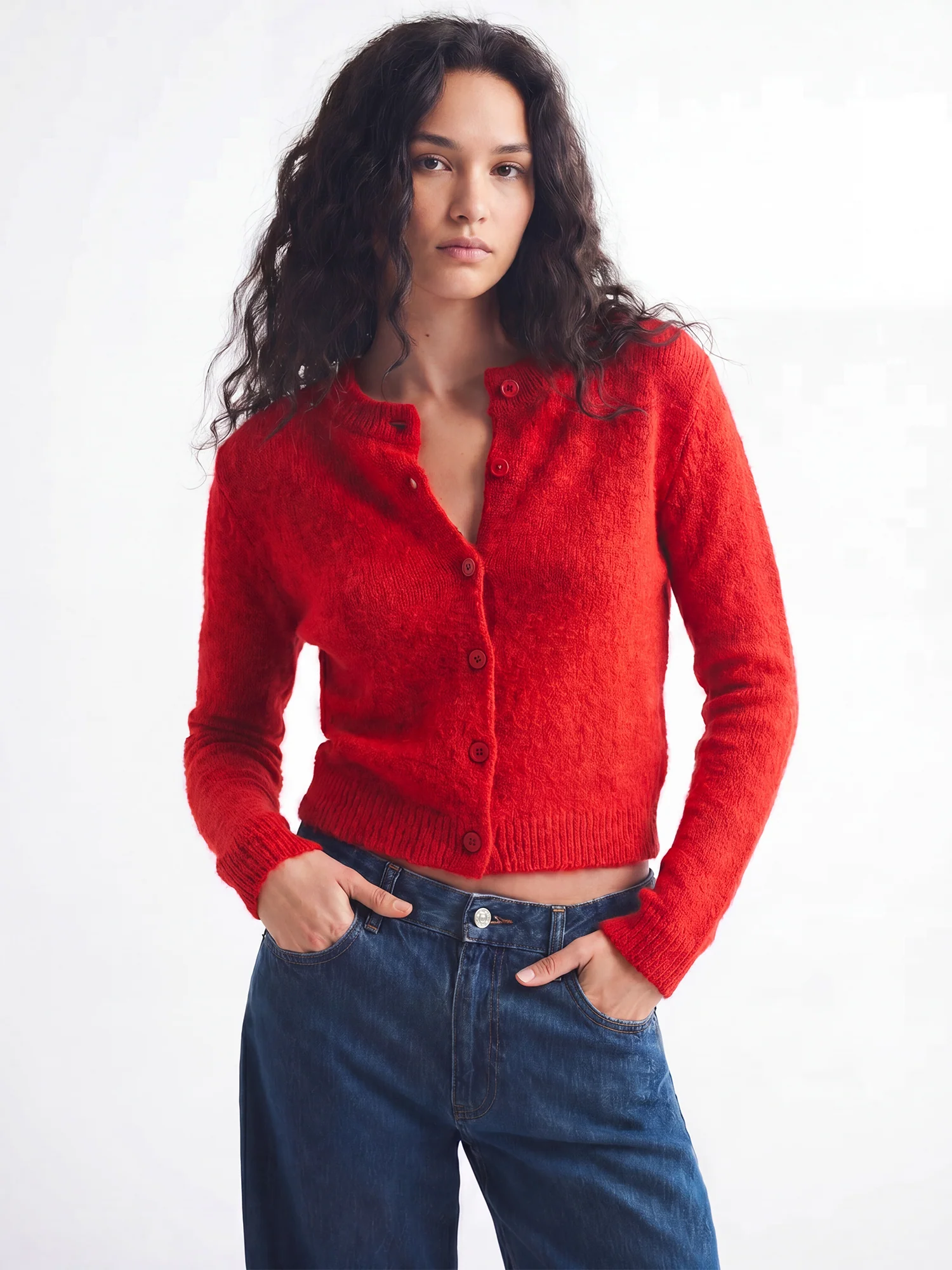 Classic Long Sleeves Button Down Cardigan - Image 3