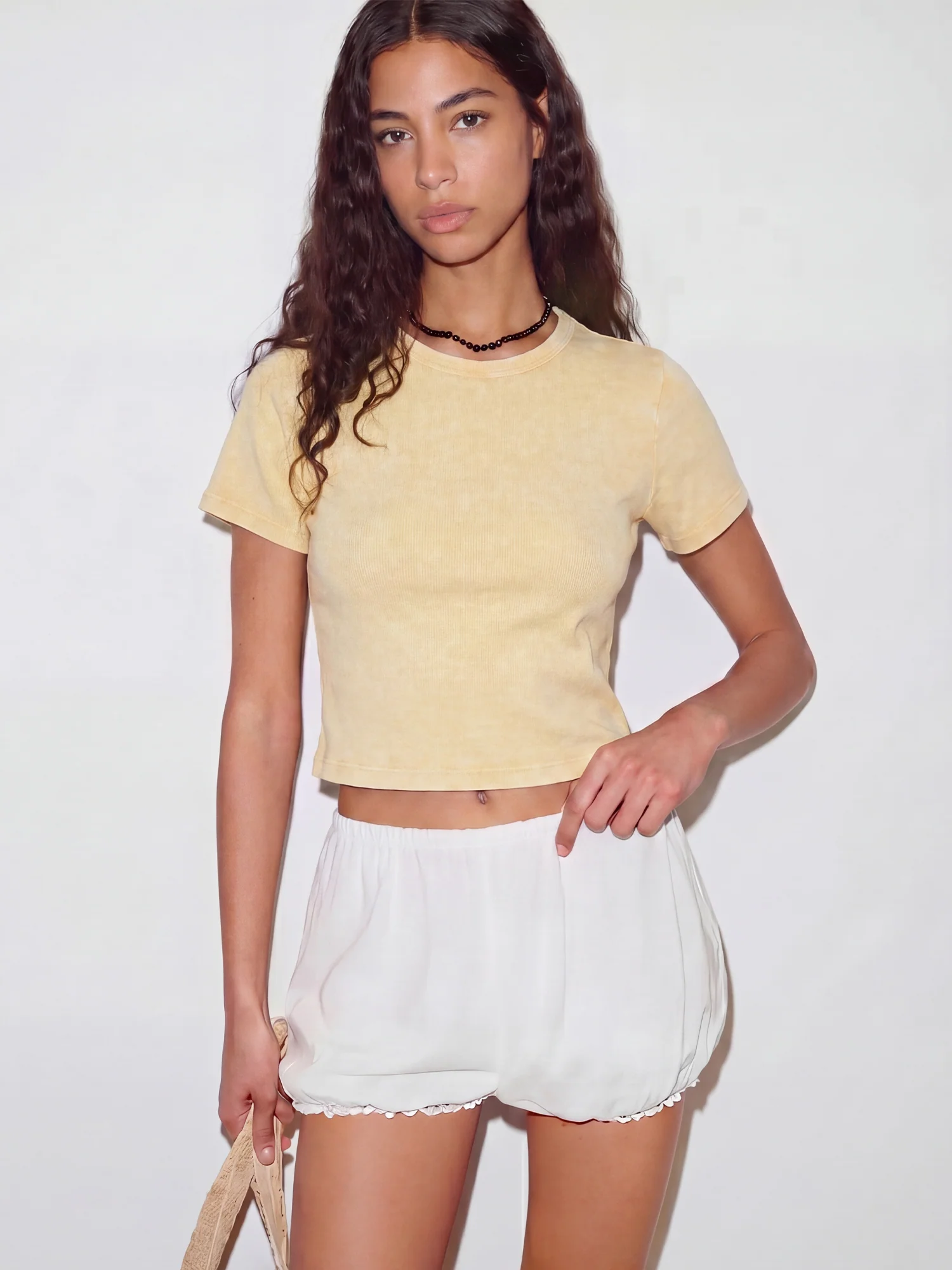 Crew Ribbed Crop Tee - Image 2