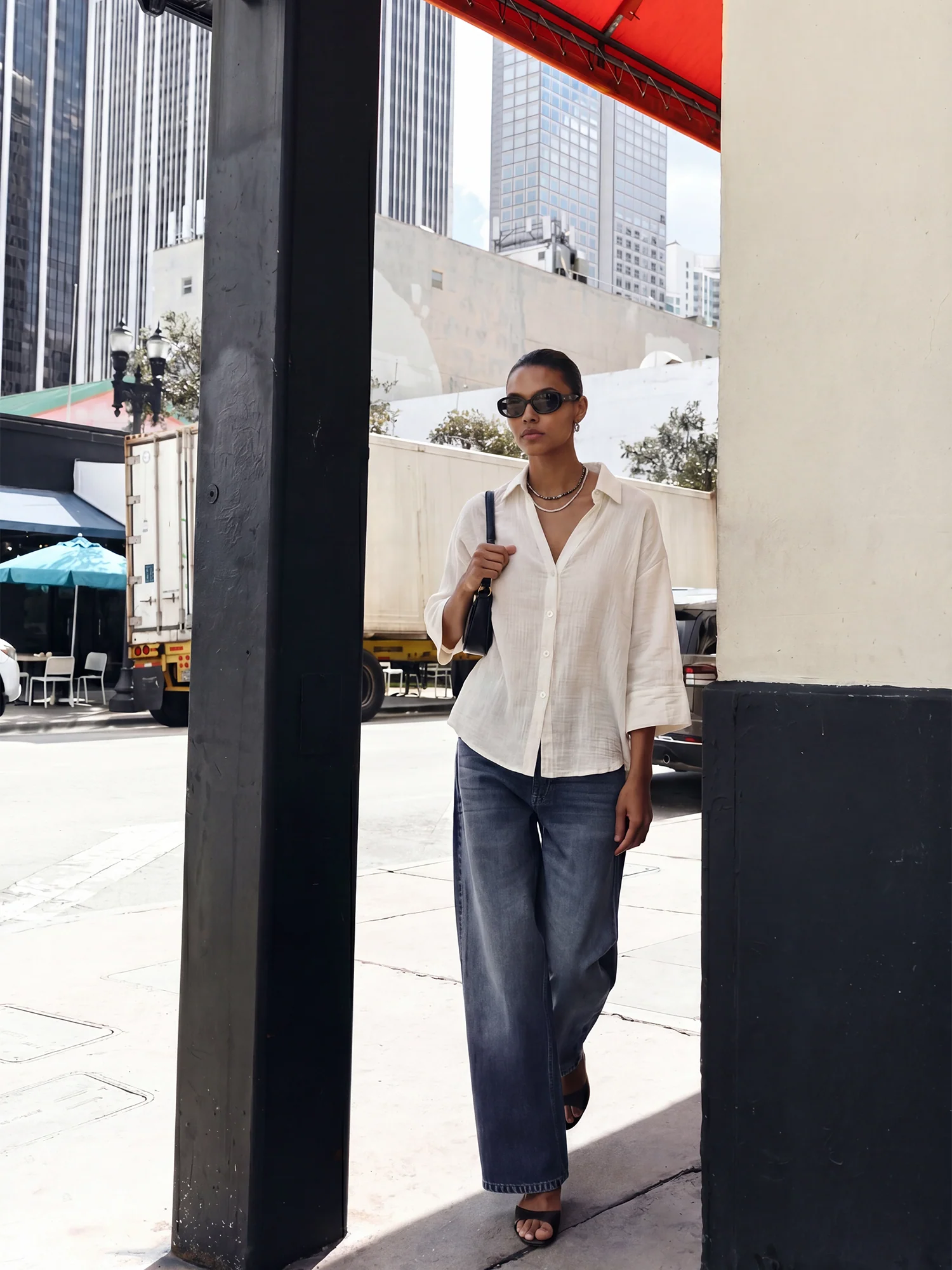 Fine Gauze Button Down Knitwear Shirt - Image 11