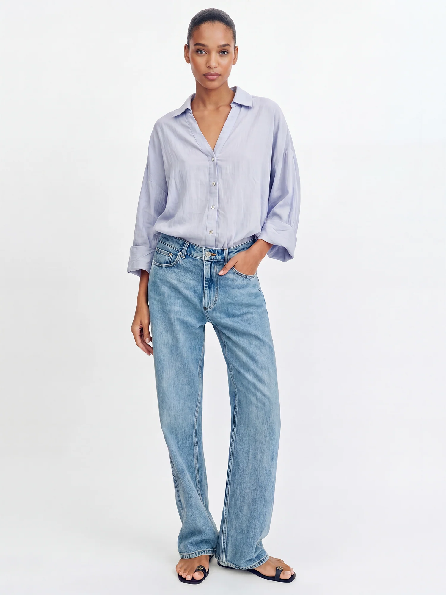 Fine Gauze Button Down Knitwear Shirt - Image 7