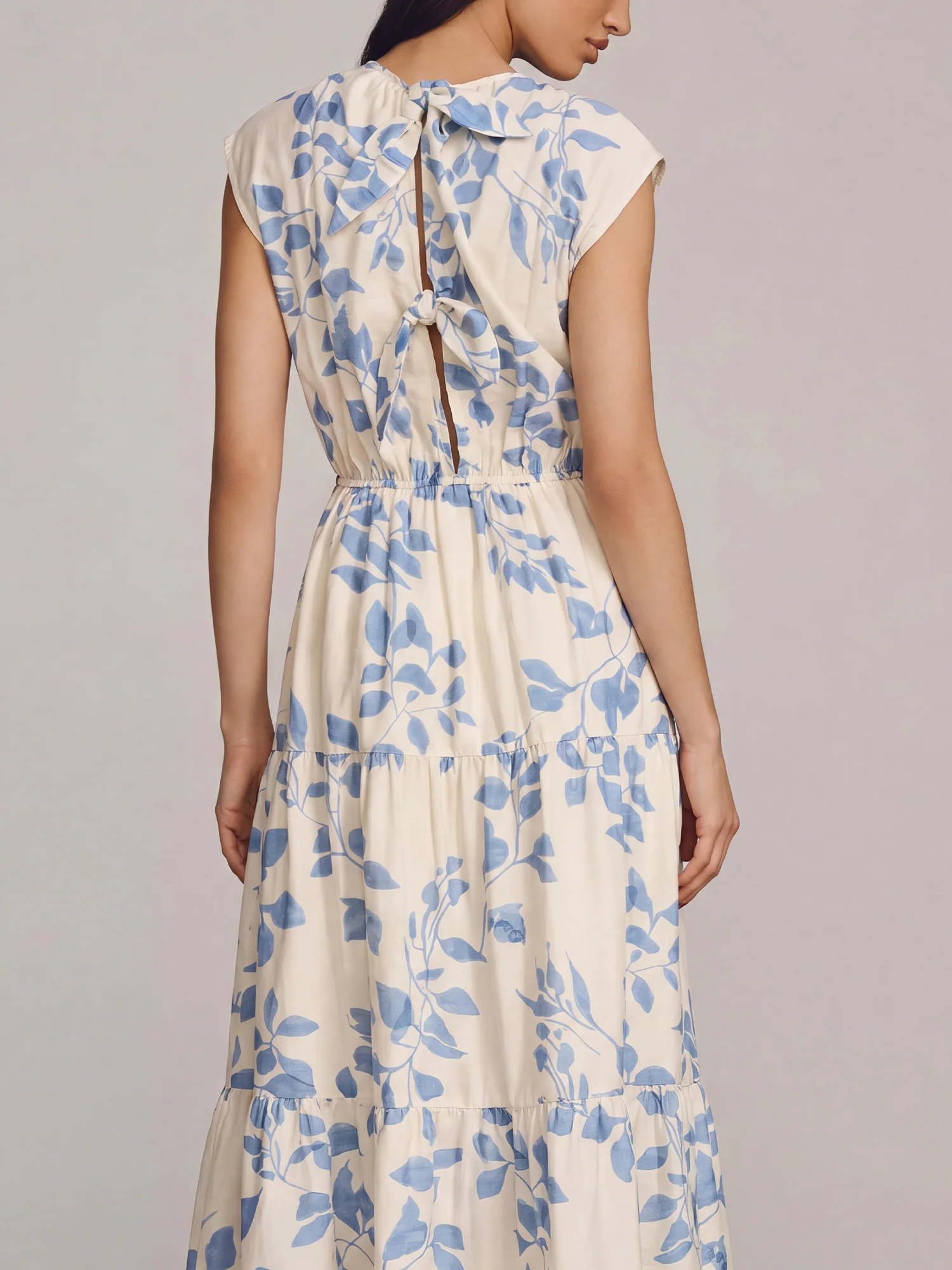 Floral Tiered Midi Sun Dress - Image 13