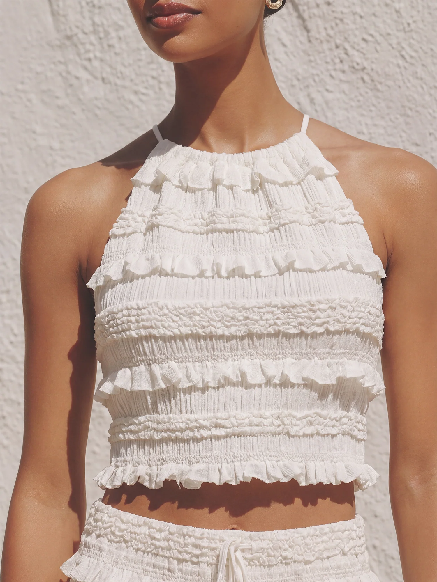 Halterneck Textured Top - Image 3