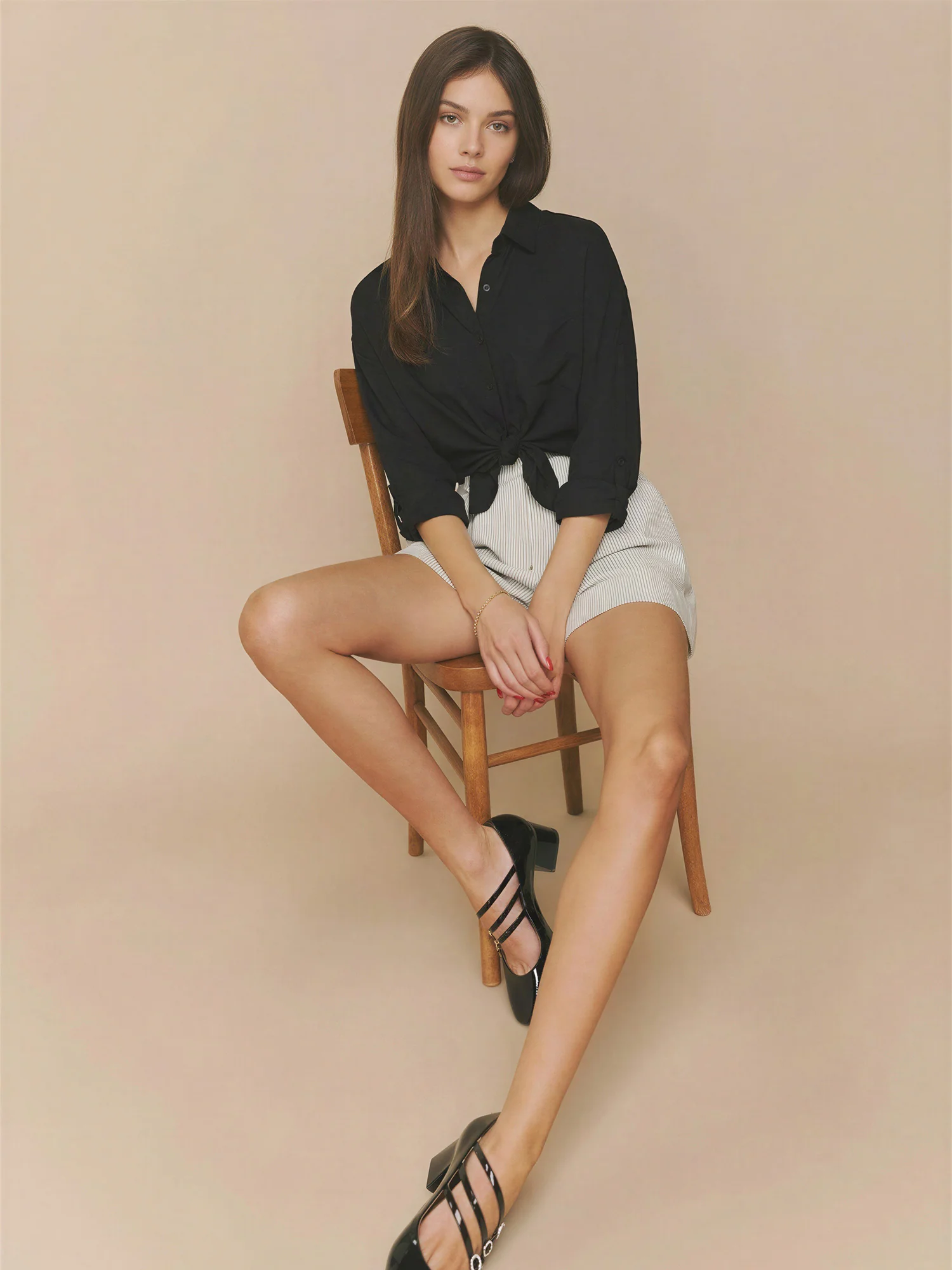 Longsleeves Chiffon Button Down Shirt - Image 3