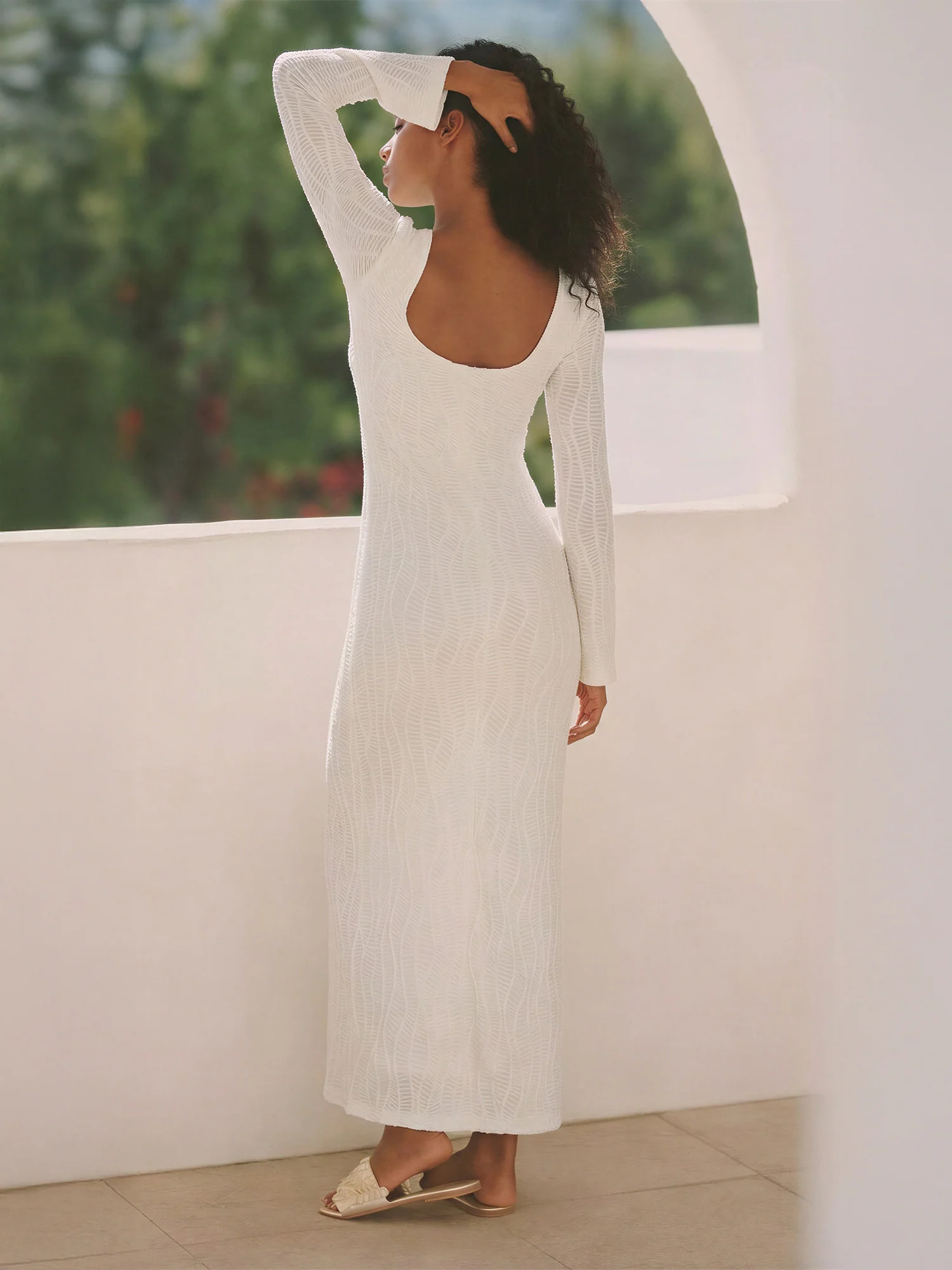 Texture Knit Maxi Sweater Dress - Image 9