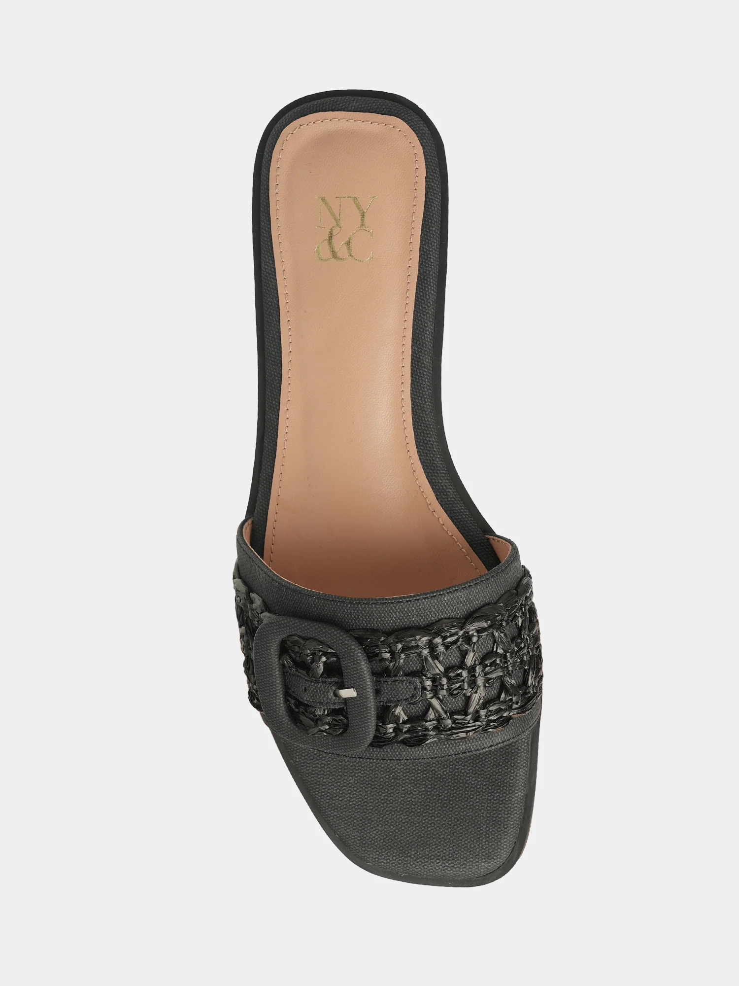 Amber Raffia Buckle Slide Sandals - Image 4