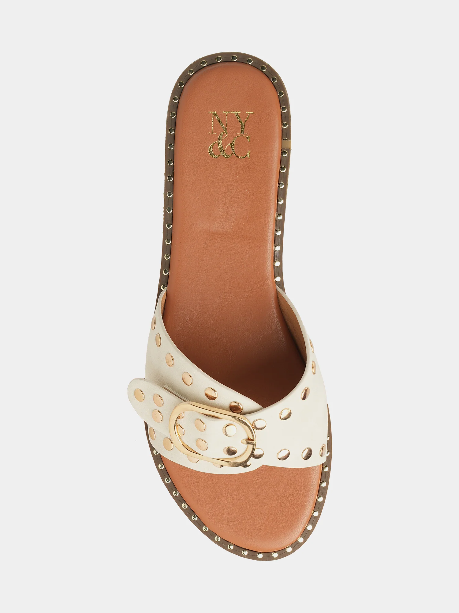Westly Buckle Stud Slide Sandals - Image 10