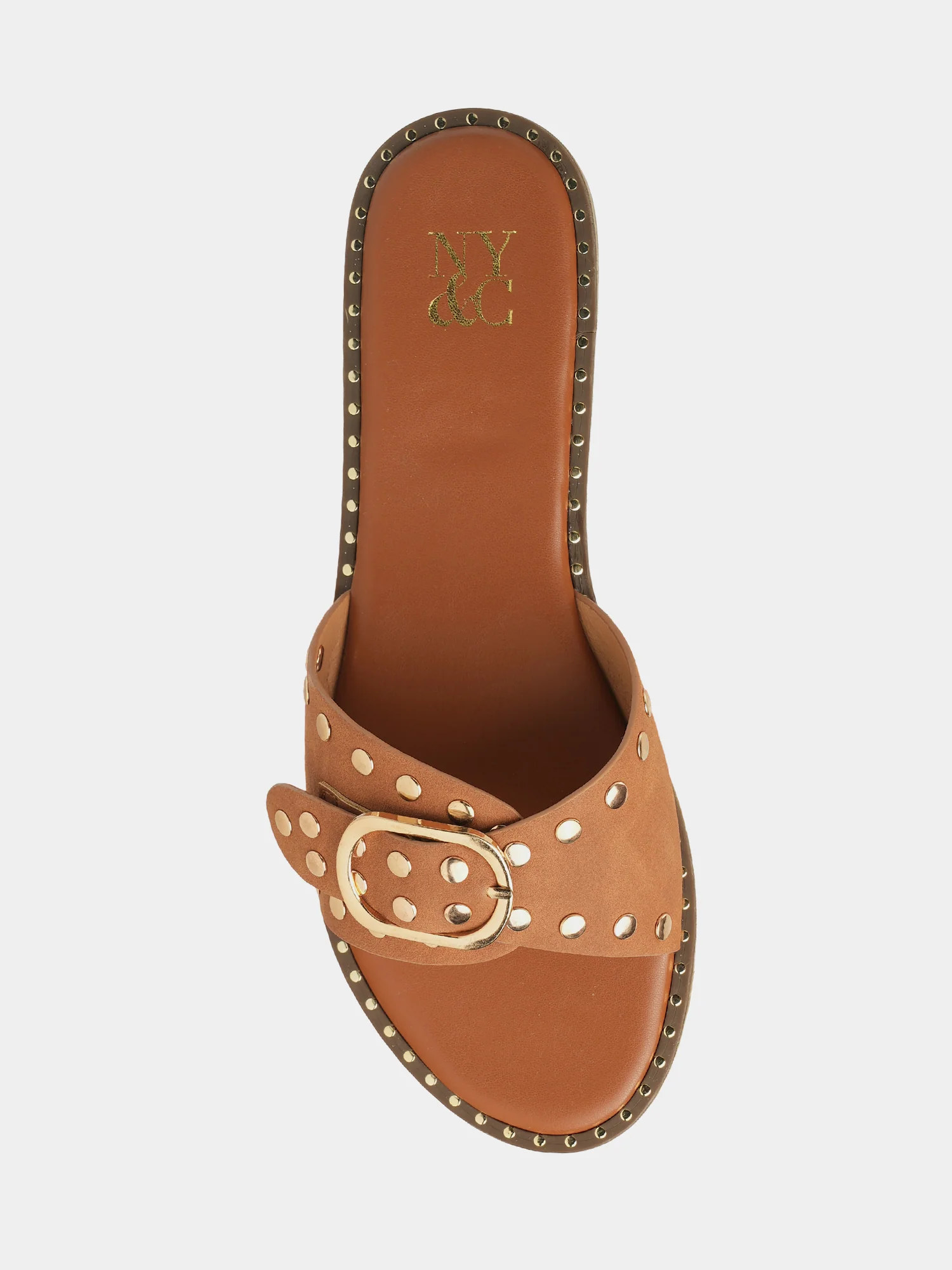 Westly Buckle Stud Slide Sandals - Image 16