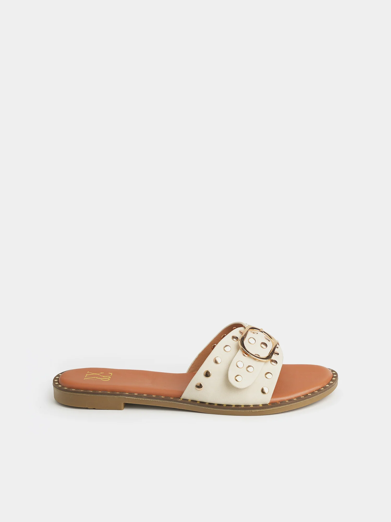 Westly Buckle Stud Slide Sandals - Image 9
