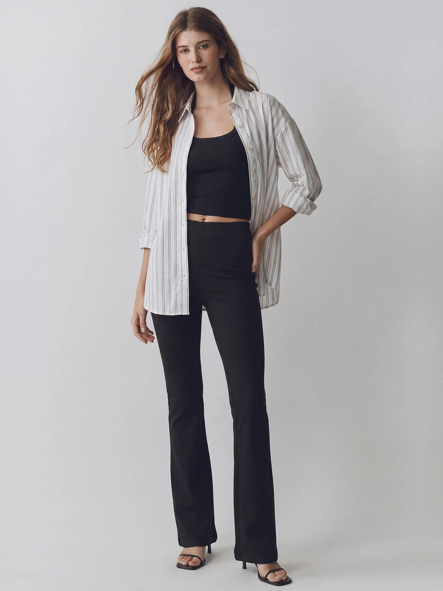 Flare Ponte Pull Up Pants - Image 2