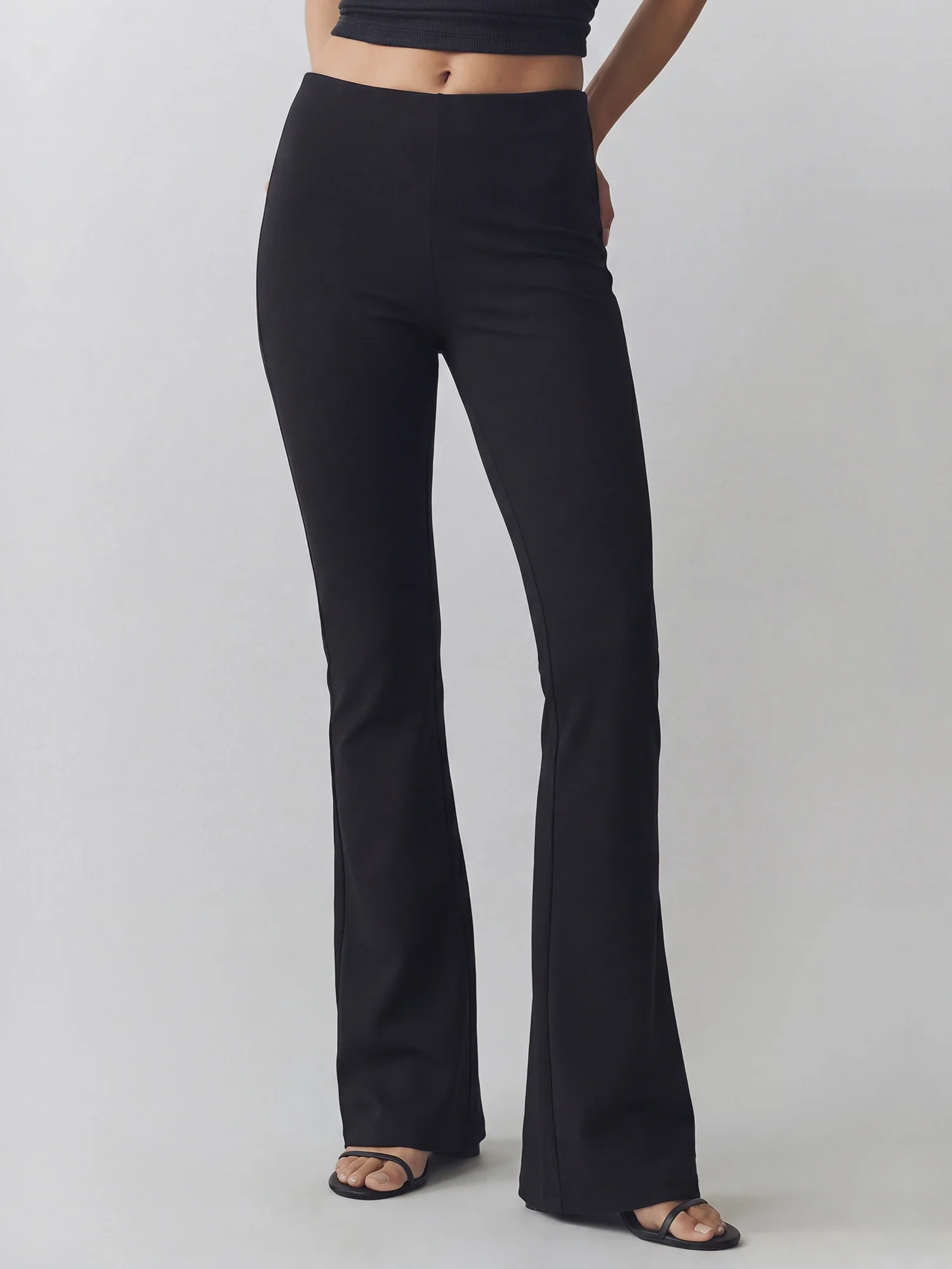 Flare Ponte Pull Up Pants - Image 3