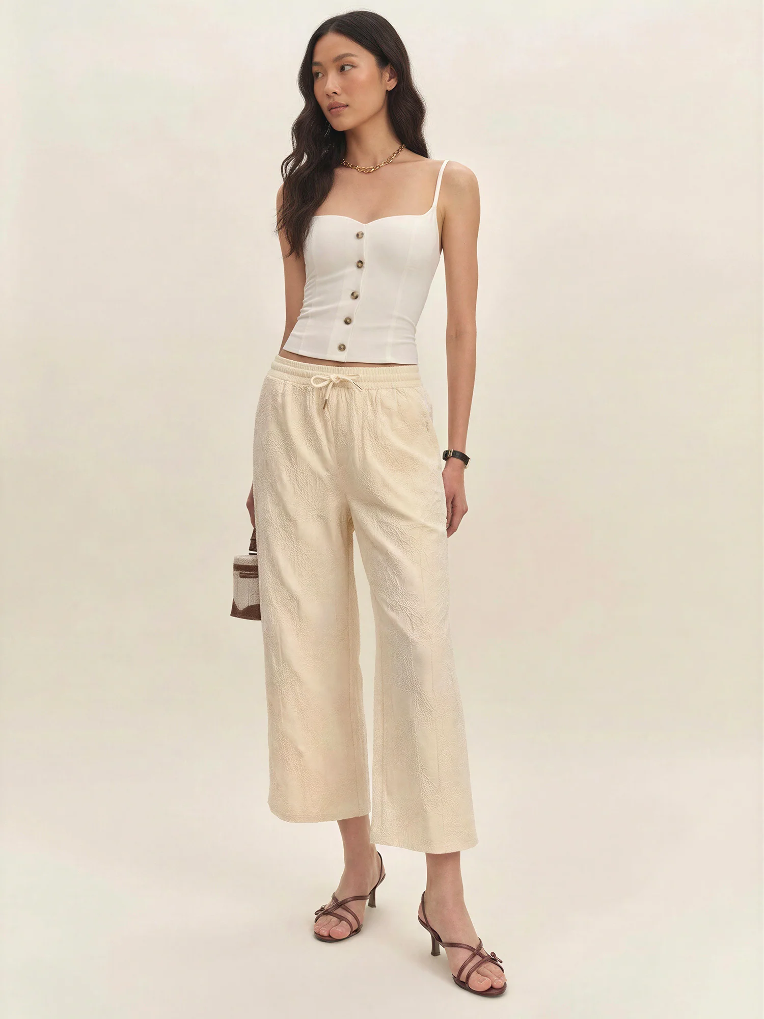 Pull On Floral Embroidered Pants - Image 10