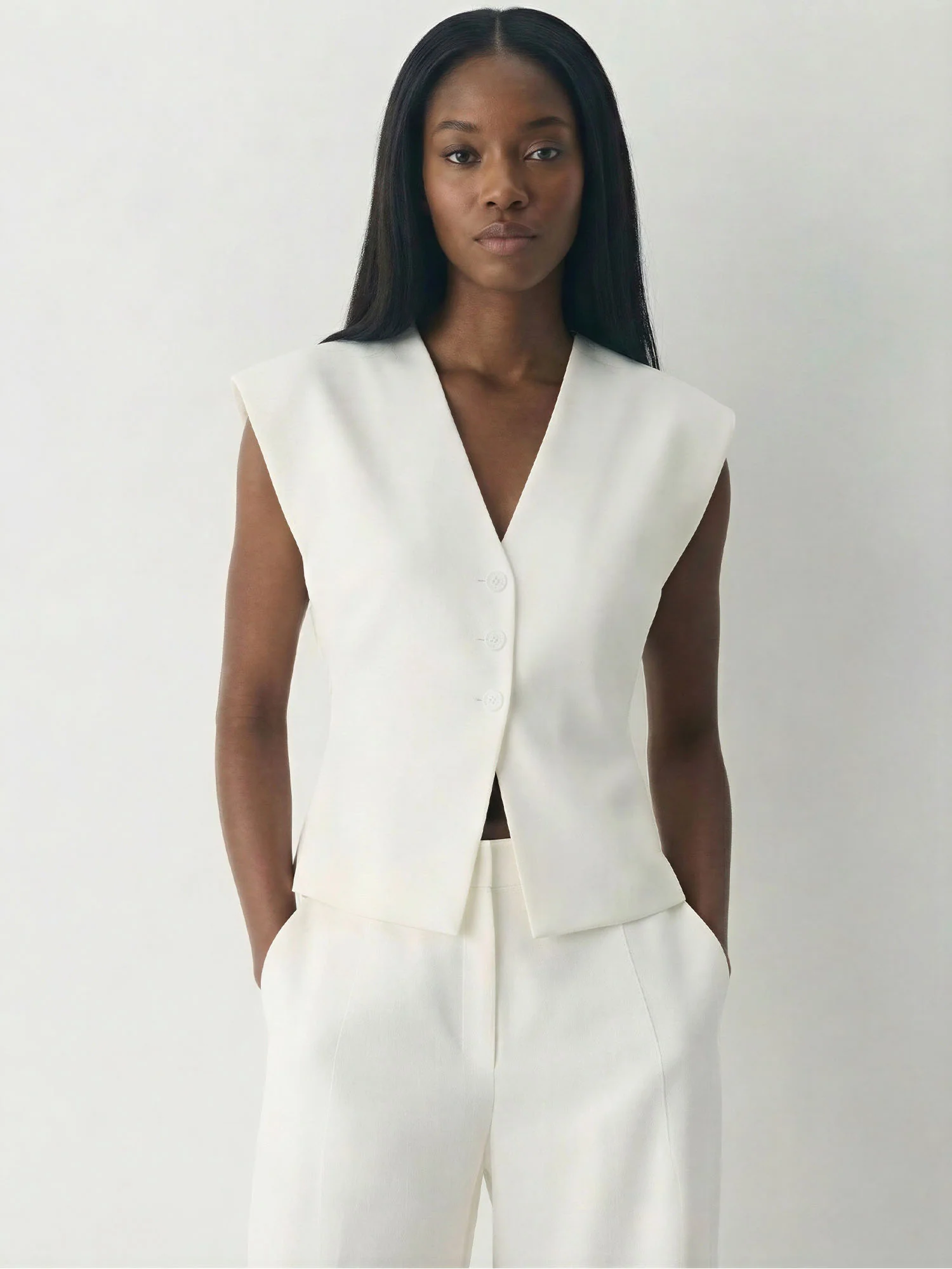 Ruched Peplum Cap Sleeves V Neck Top - Image 6