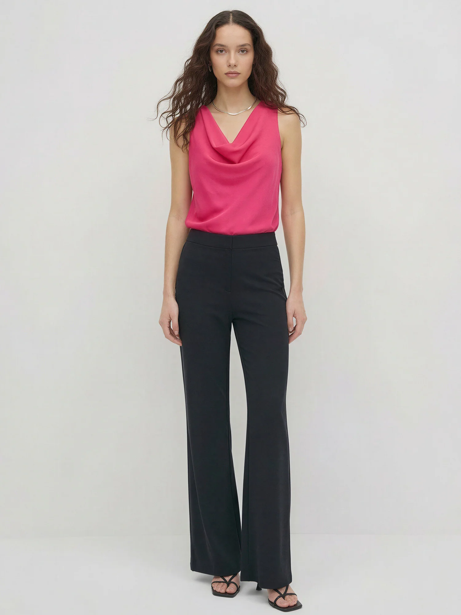 Satin Cowl Neck Blouse - Image 8