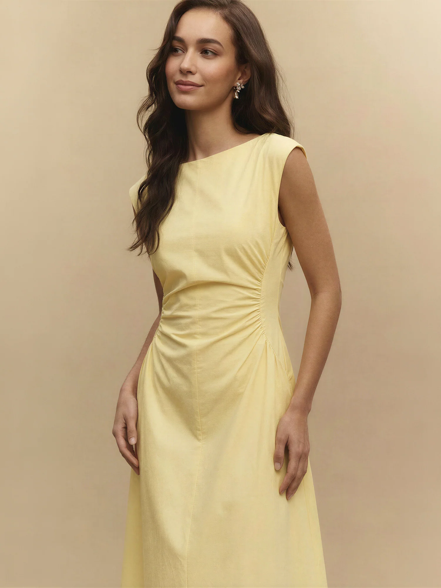 Side Panel V-Neck Back Midi Dress - Image 8