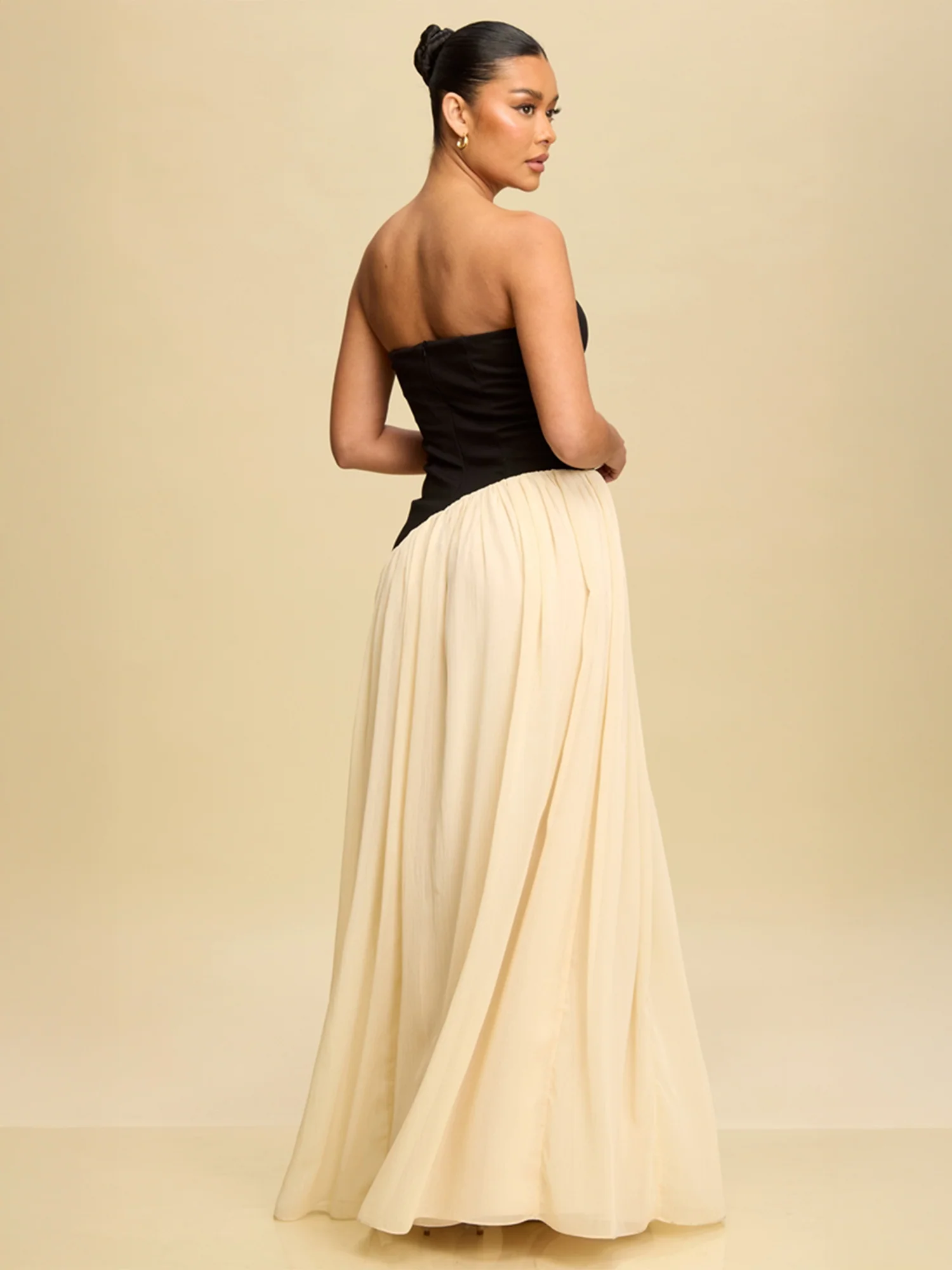 Sleeveless Colorblock Gown - Image 3