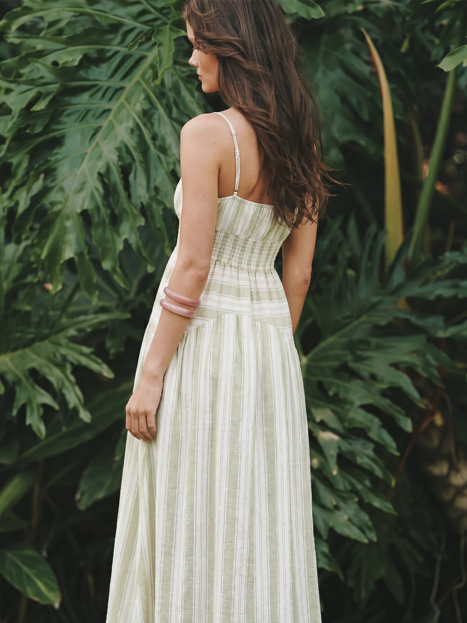 Sleeveless Multi Stripe Fit And Flare Maxi Dress - Image 4
