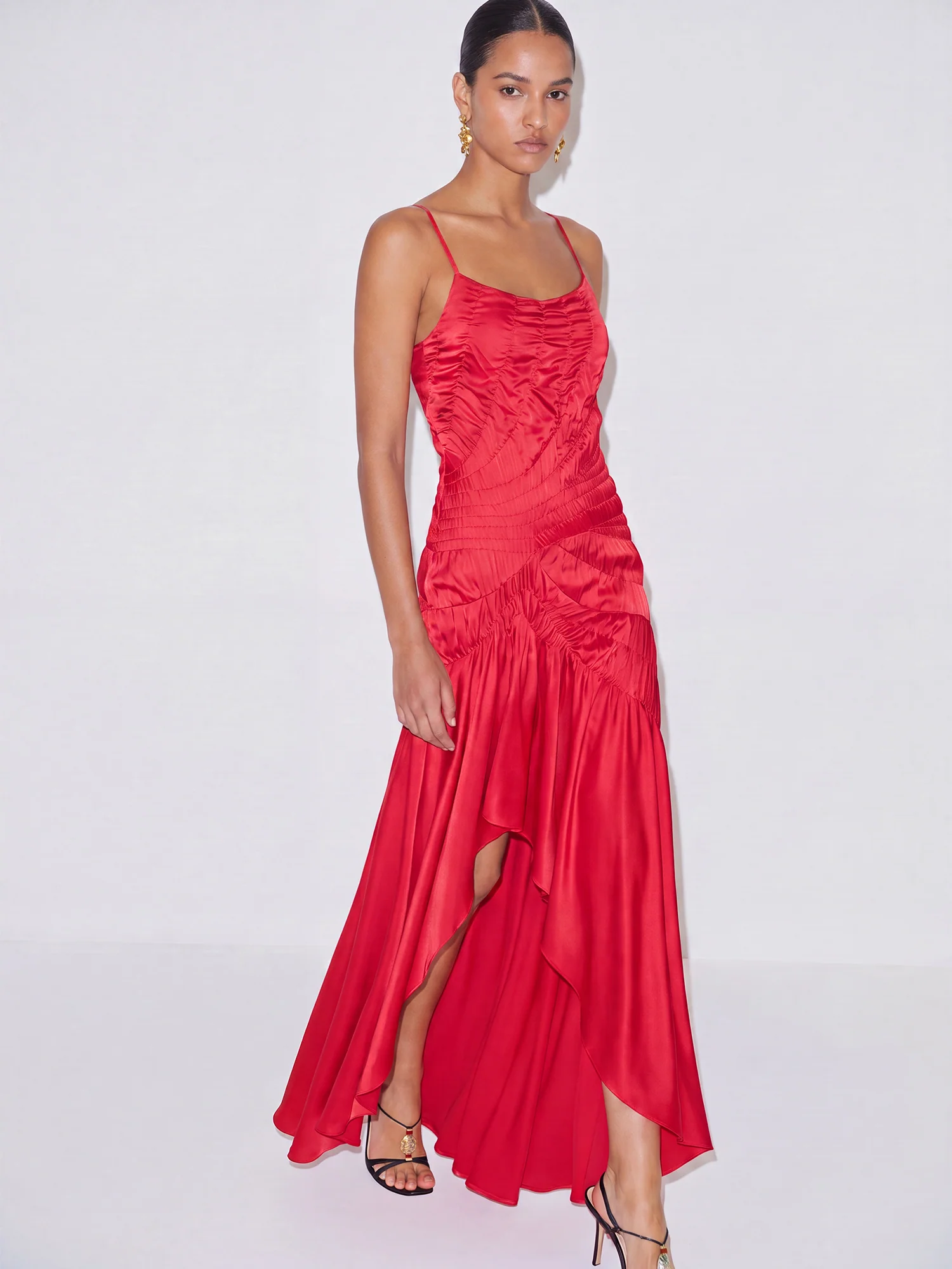 Sleeveless Satin Slip Maxi Dress - Image 5