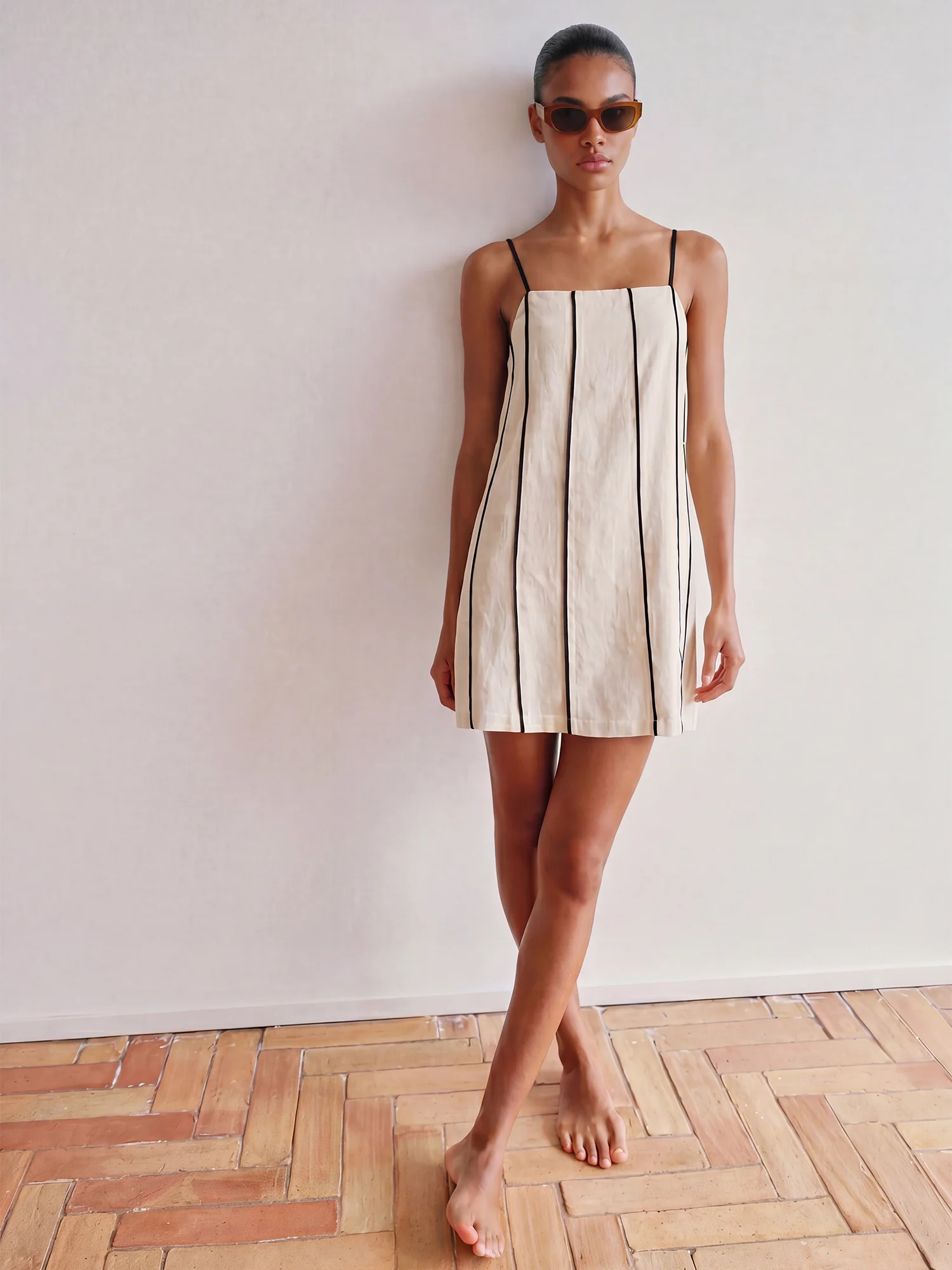 Sleeveless Seamed Colorblock Shift Dress - Image 6