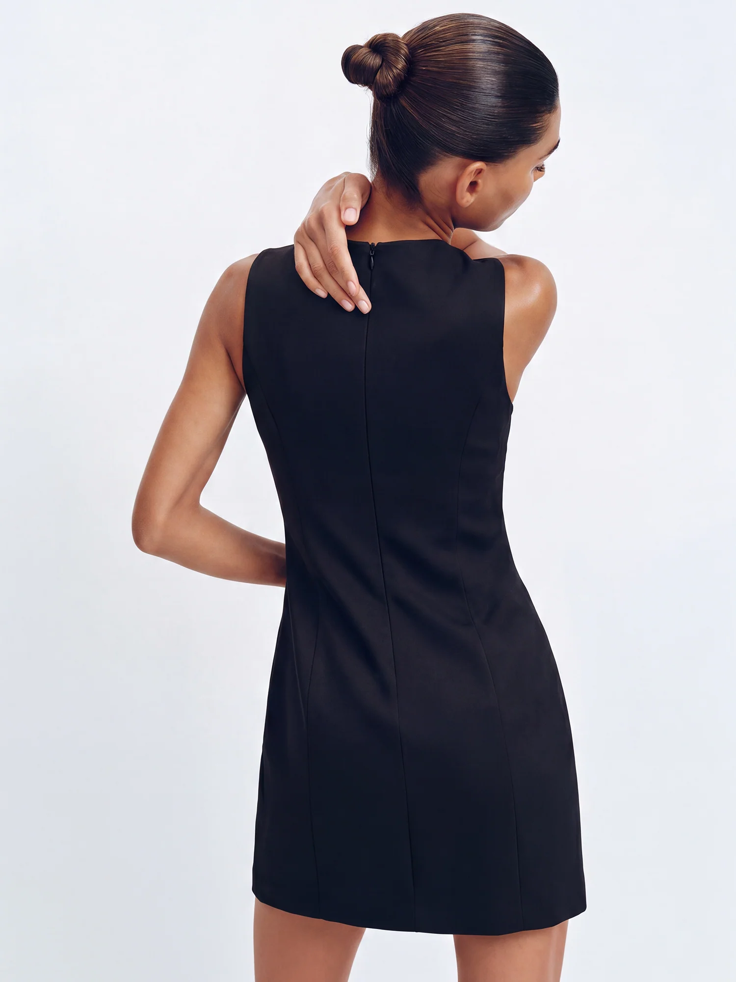 Sleeveless V Neck Bustier Bodycon Mini Dress - Image 4