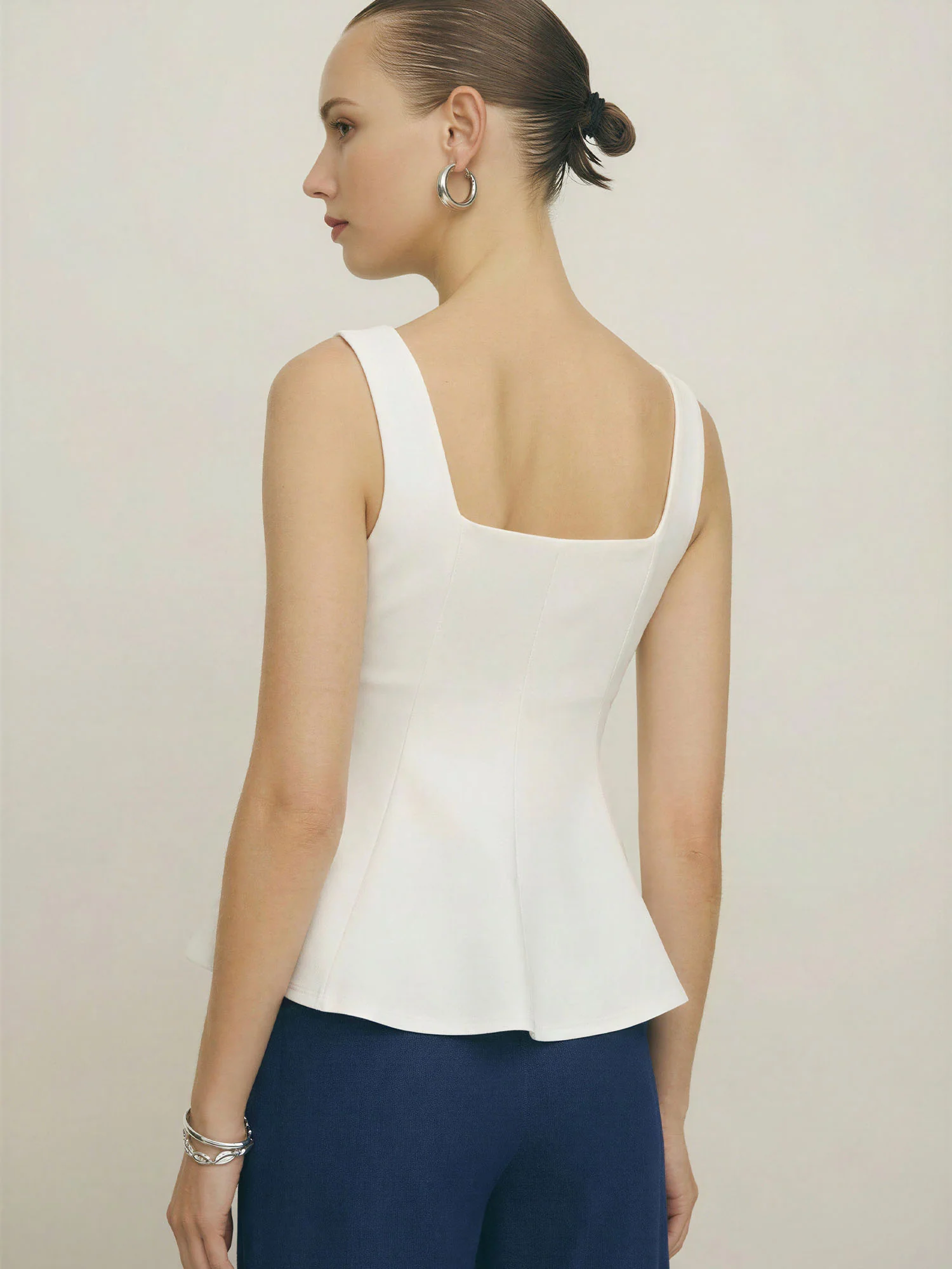 Sleeveless Sweetheart Neckline Peplum Top - Image 13