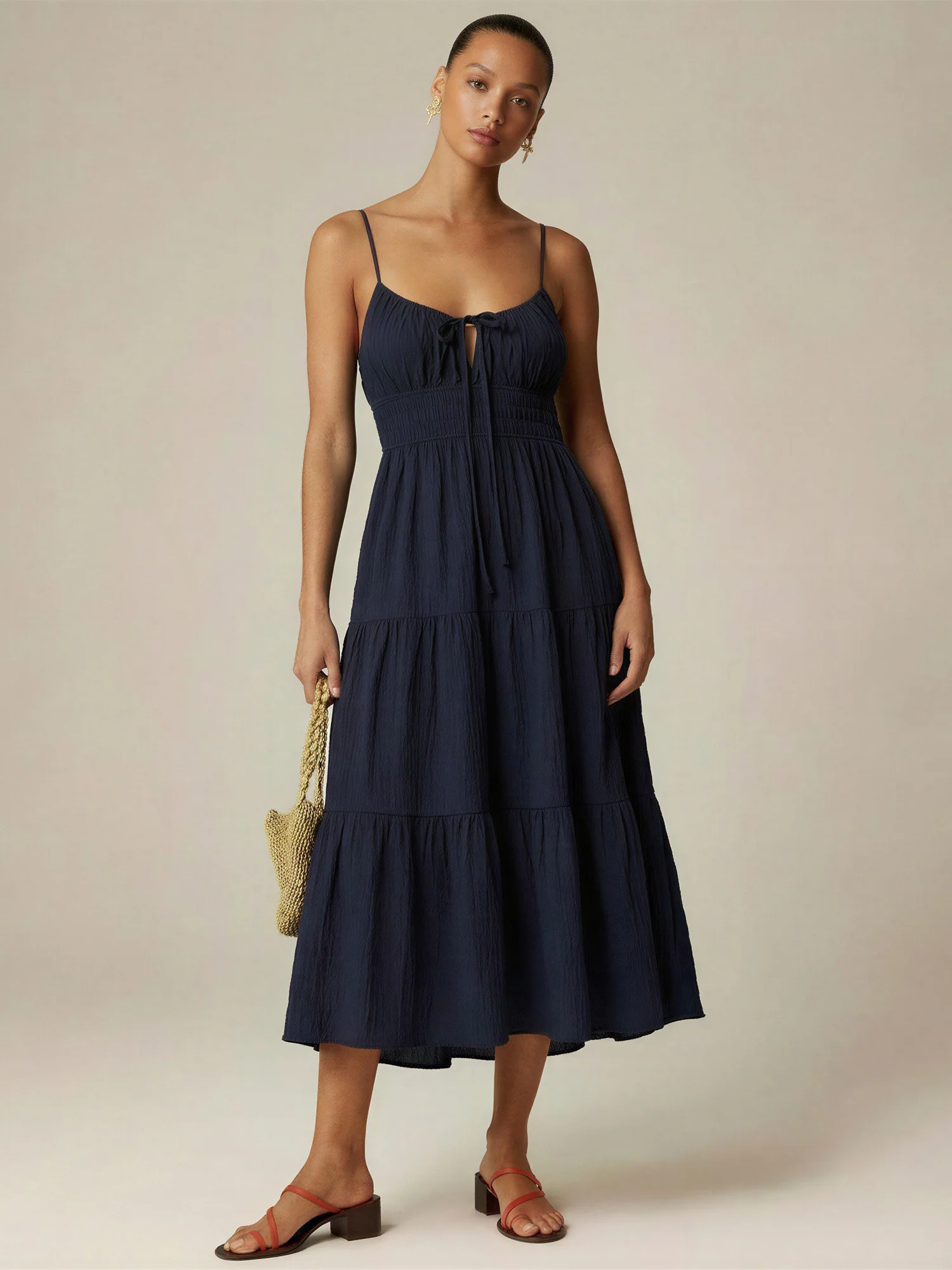Sleeveless Tiered Midi Dress - Image 2