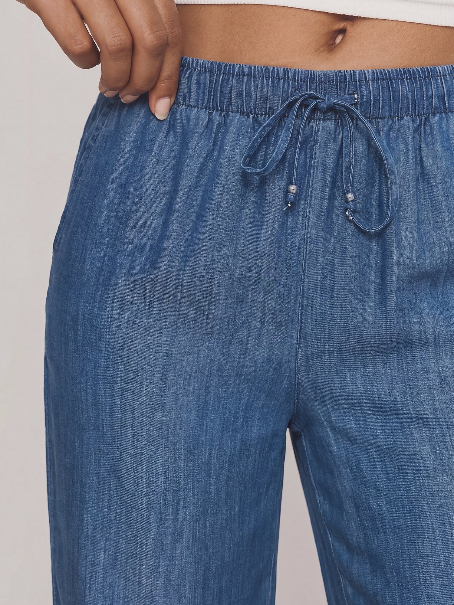 Tie Waist Tencel Flowy Pant - Image 6