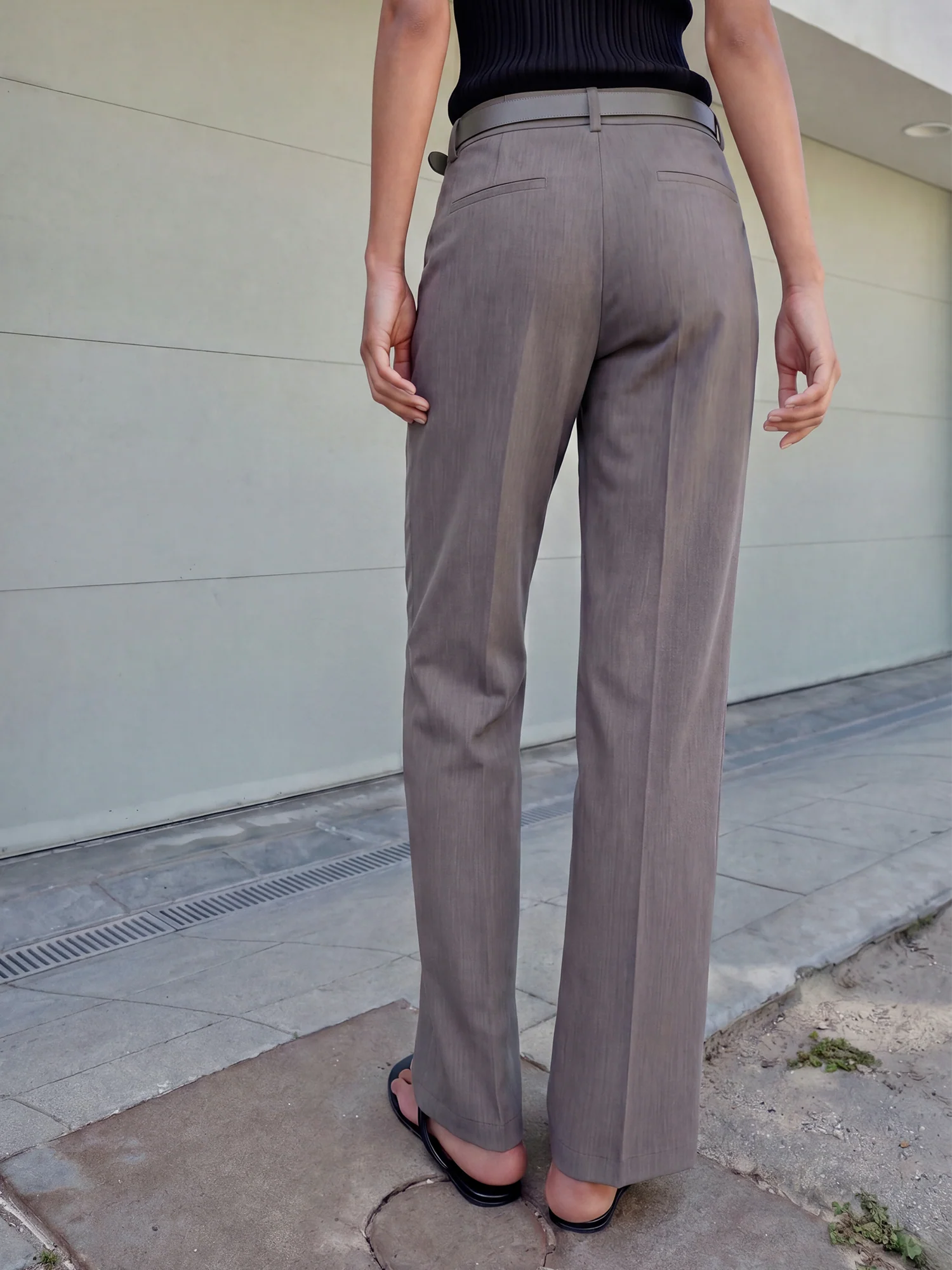 Tr Yarn Dyed Tropical Straight Pants - Image 7