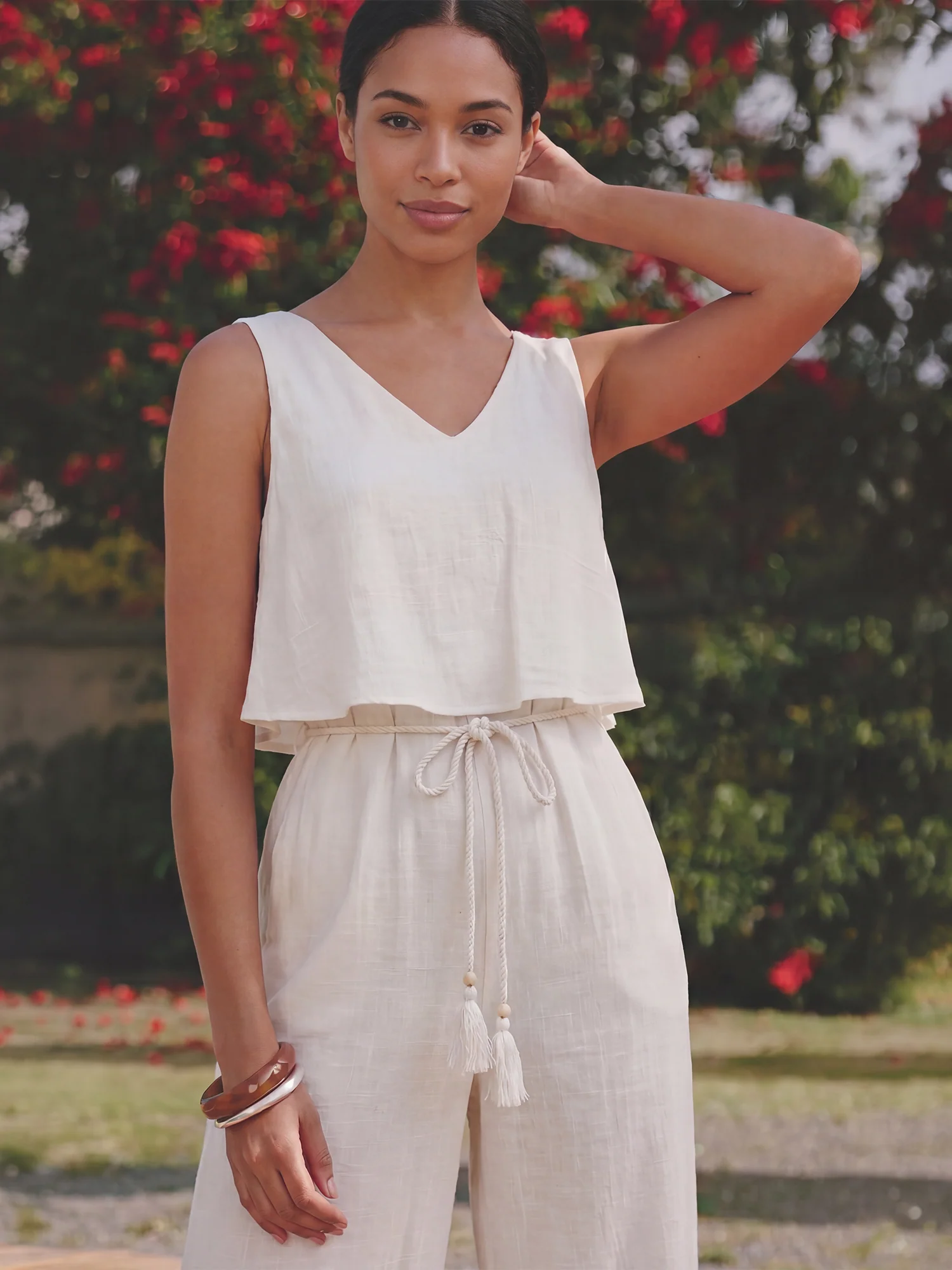 V Neck Sleeveless Jumpsuit - Image 5
