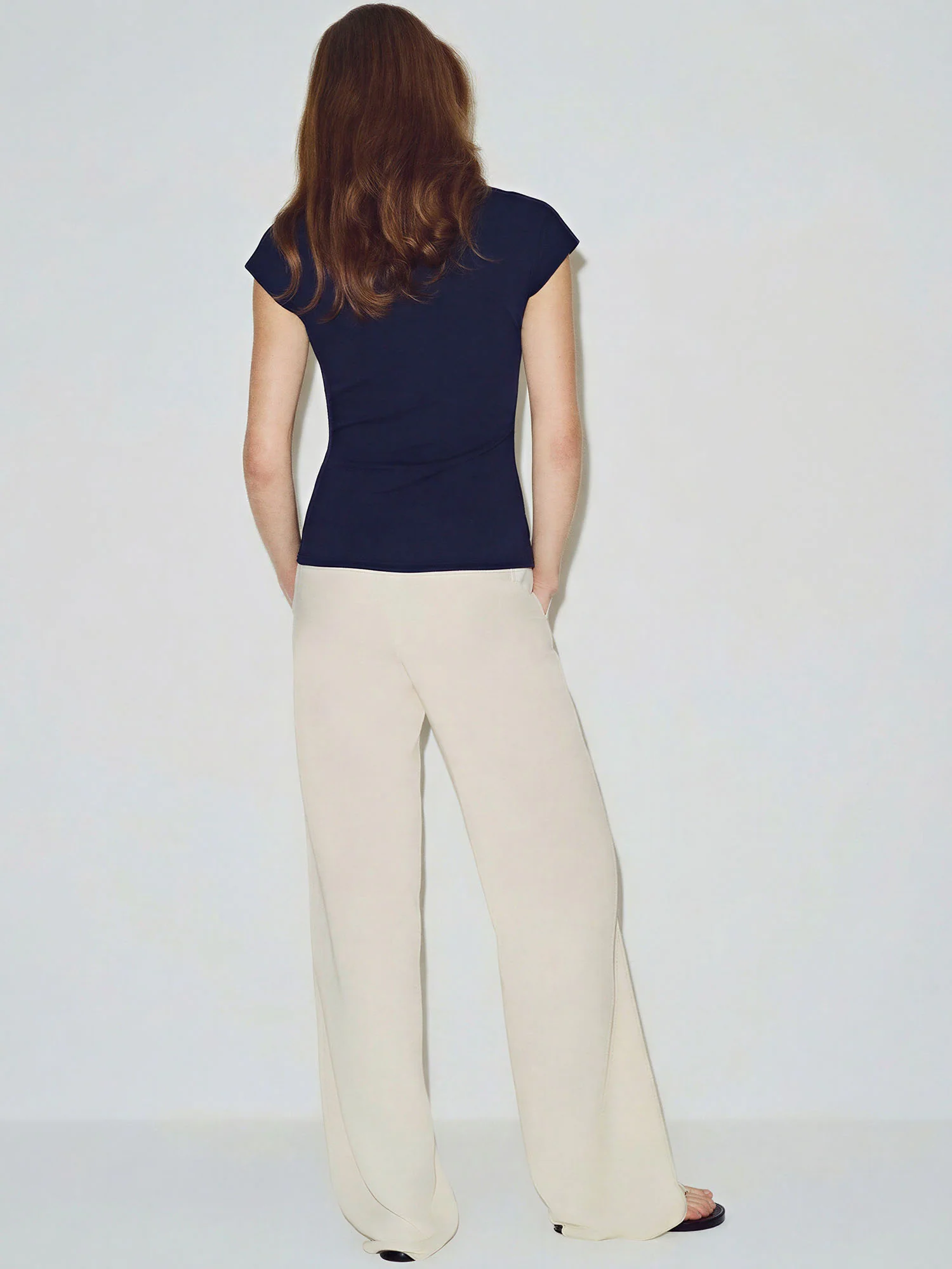 V-Neck Wrap Top With Side Buttons - Image 9
