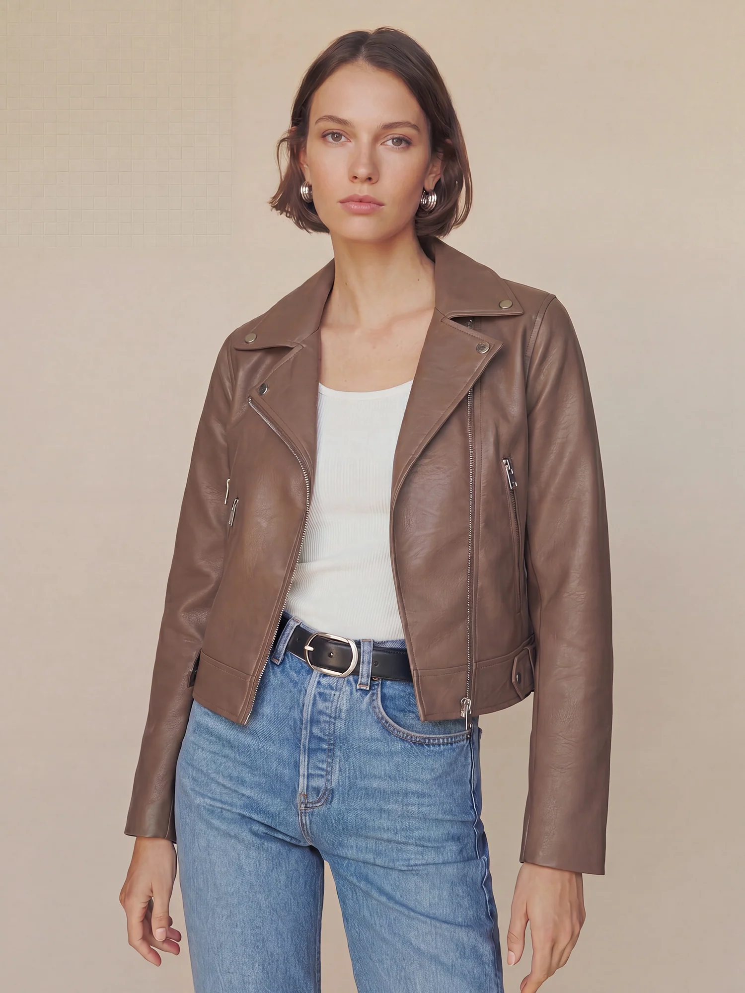 Vegan Leather Moto Jacket - Image 5